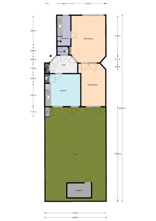 Floorplan - Valkenboskade 284, 2563 HE Den Haag